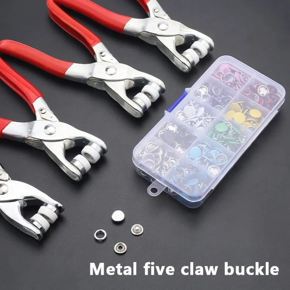Metal Snap Button Kit with Pliers