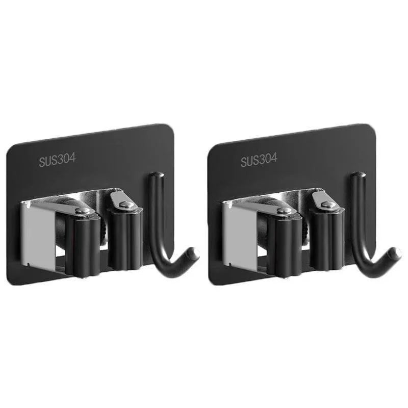 No-Drill Stainless Steel Mop Holder