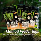 Pre-Tied Carp Hair Rigs with Barbed Hooks