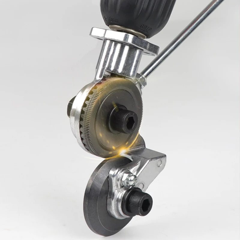 Drill-Powered Sheet Metal Cutter