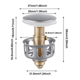 Universal Pop-Up Basin Drain Plug