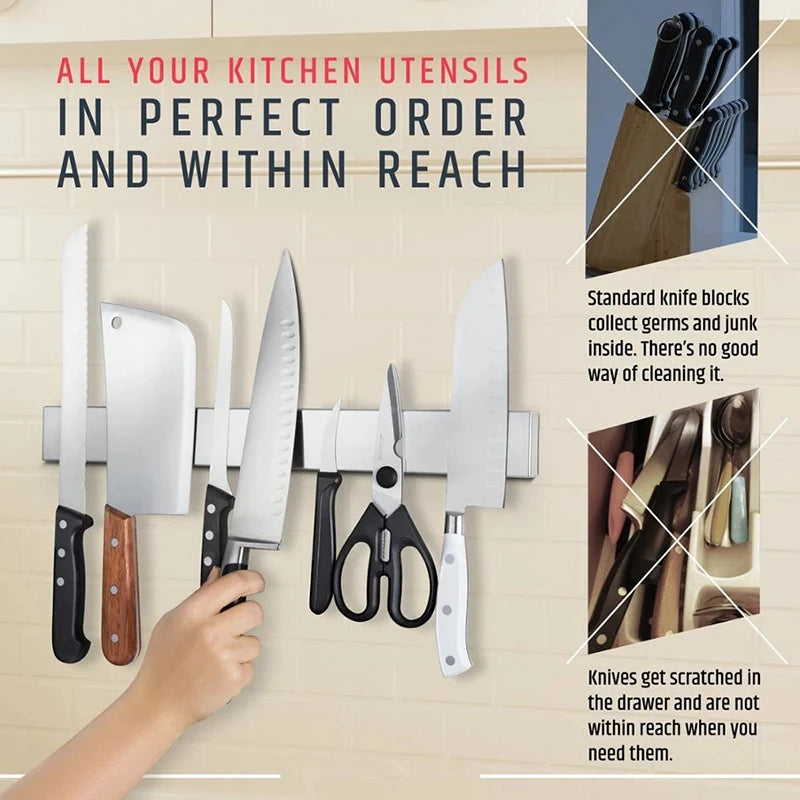 Stainless Steel Magnetic Knife Strip