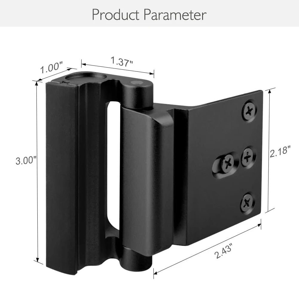 Door Reinforcement Lock with 3-Inch Stop