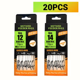 Pre-Tied Carp Hair Rigs with Barbed Hooks