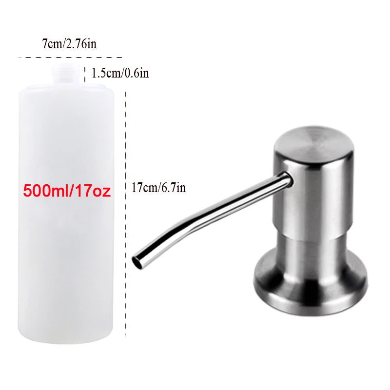 Built-In Sink Soap Dispenser with Extension Tube