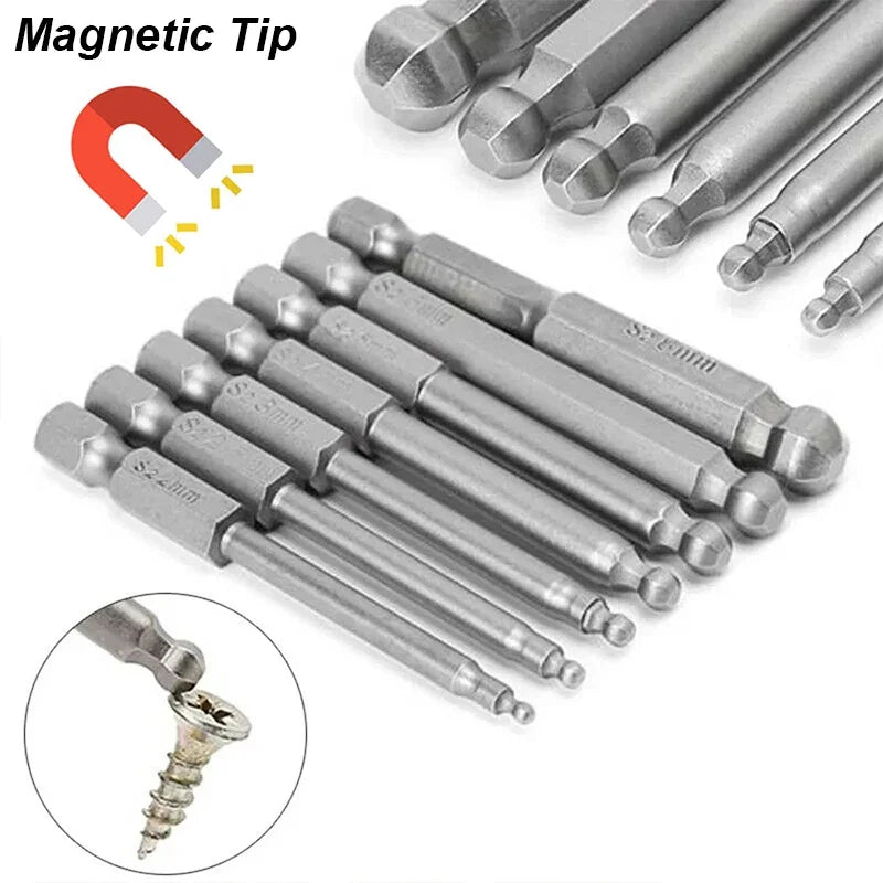 Magnetic Ball-End Hex Bit Set
