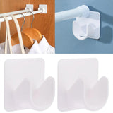 No-Drill Adhesive Curtain Rod Brackets (2 Pcs)