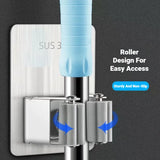 No-Drill Stainless Steel Mop Holder