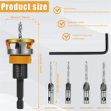 Countersink Drill Bit Set with Depth Stop