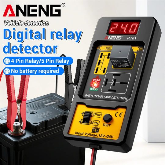 Digital 12V/24V Car Relay Tester