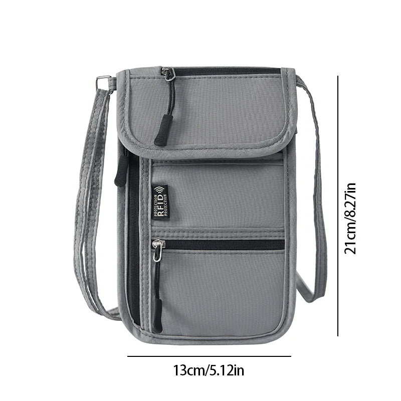 RFID-Blocking Hidden Neck Wallet