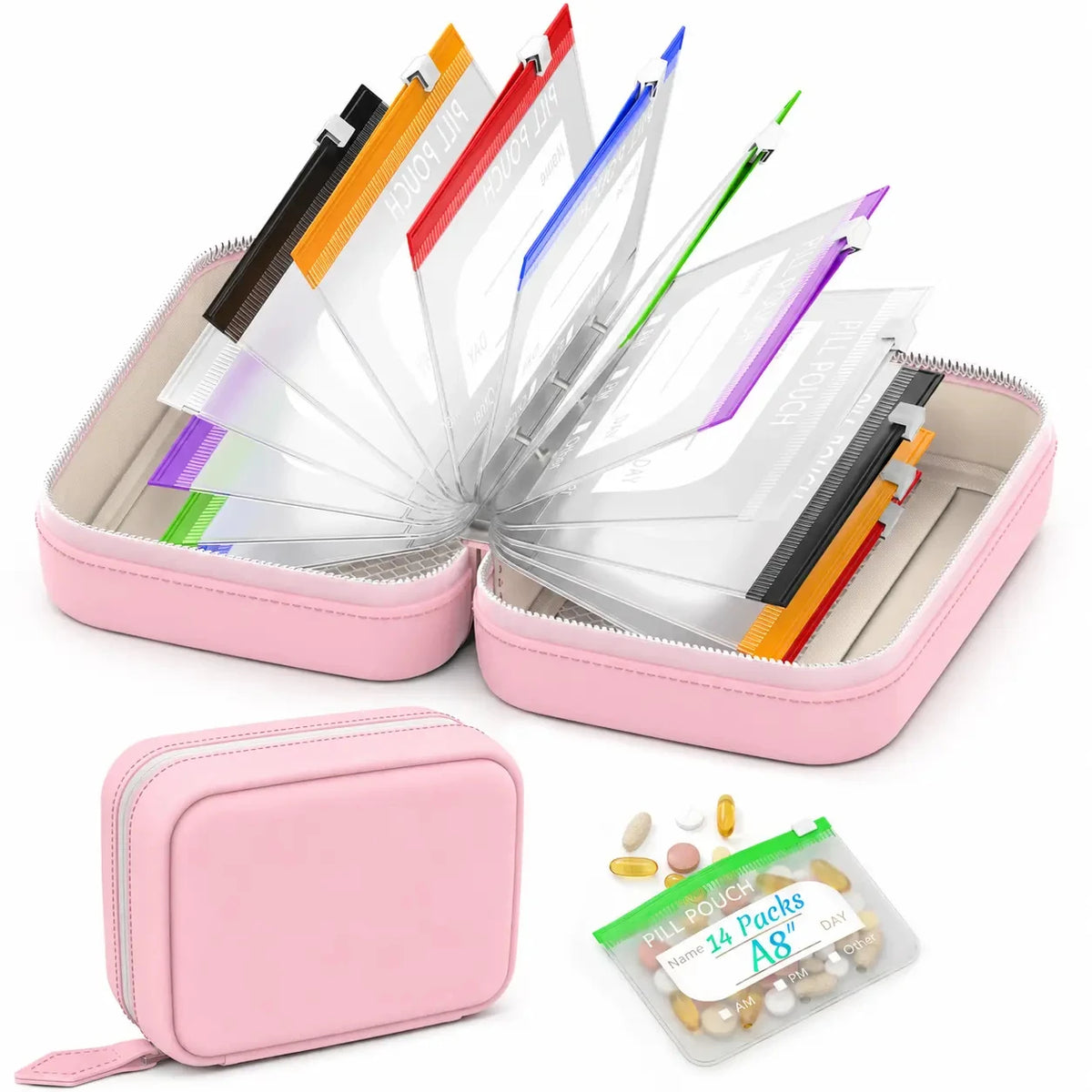 Waterproof Weekly Pill Organizer (14 Pouches)