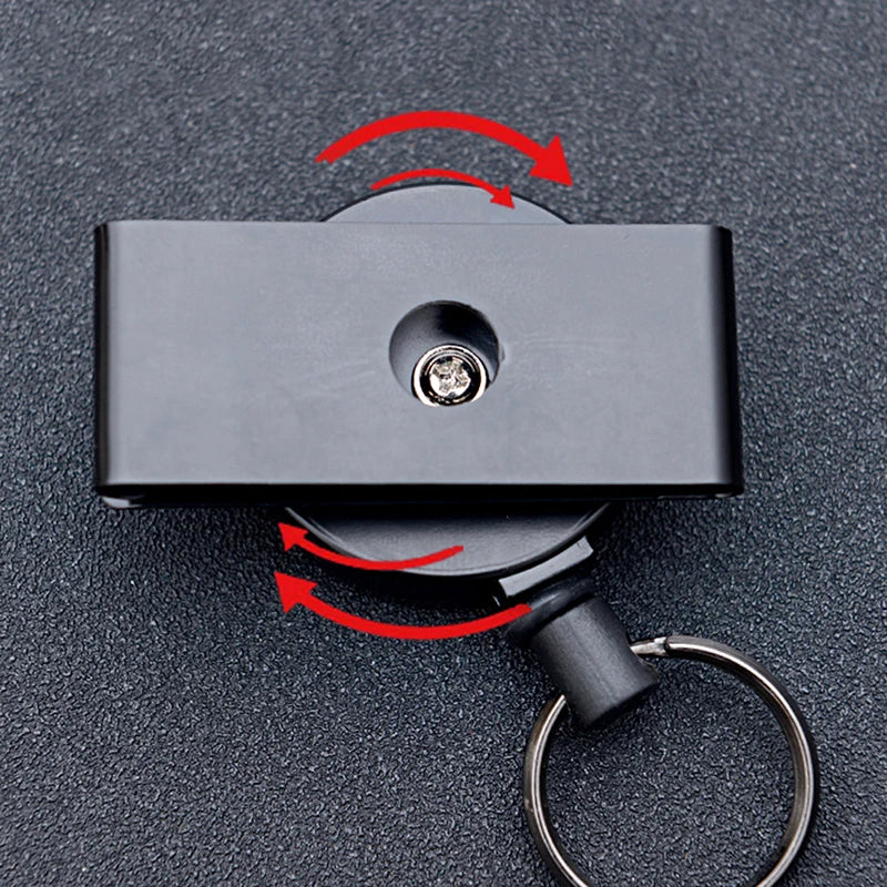 Heavy-Duty Retractable Keychain with Carabiner