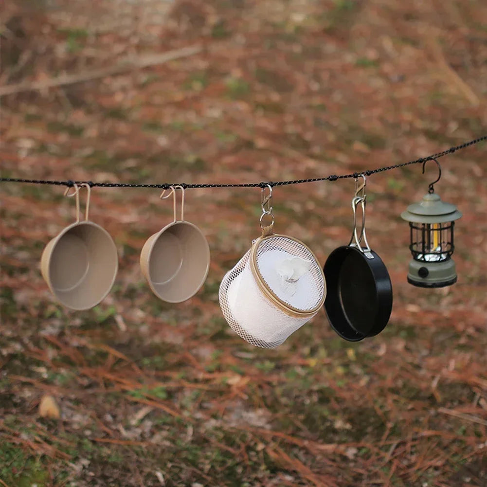Elastic Travel Clothesline with 12 Clips