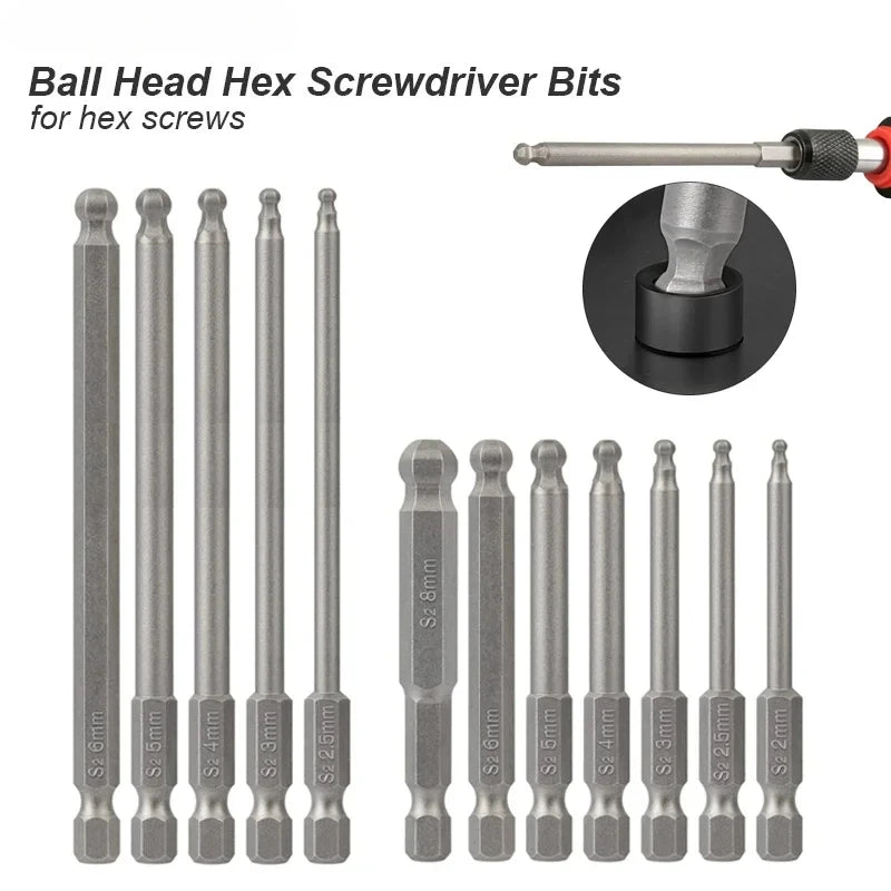 Magnetic Ball-End Hex Bit Set