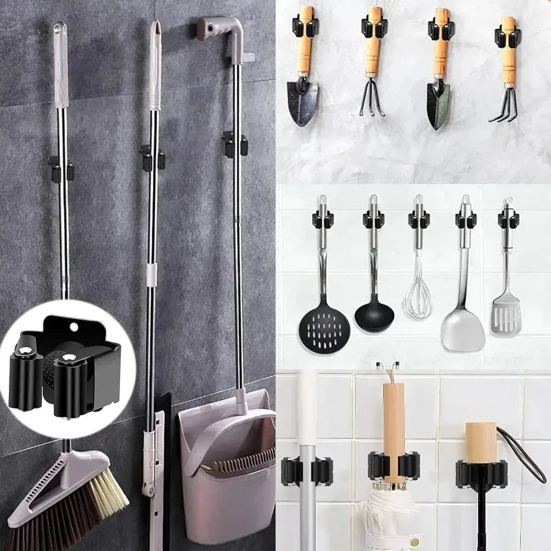 Wall-Mounted Mop & Broom Holder