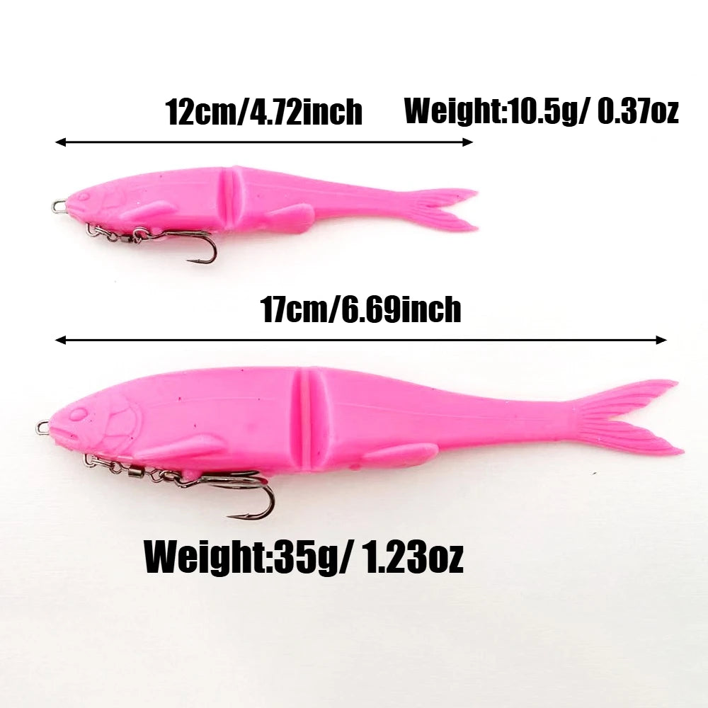 Slow-Sinking Soft Swimbait Lure