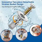 Pop-Up Drain Strainer & Hair Catcher (2 Pcs)