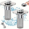 Pop-Up Drain Strainer & Hair Catcher (2 Pcs)