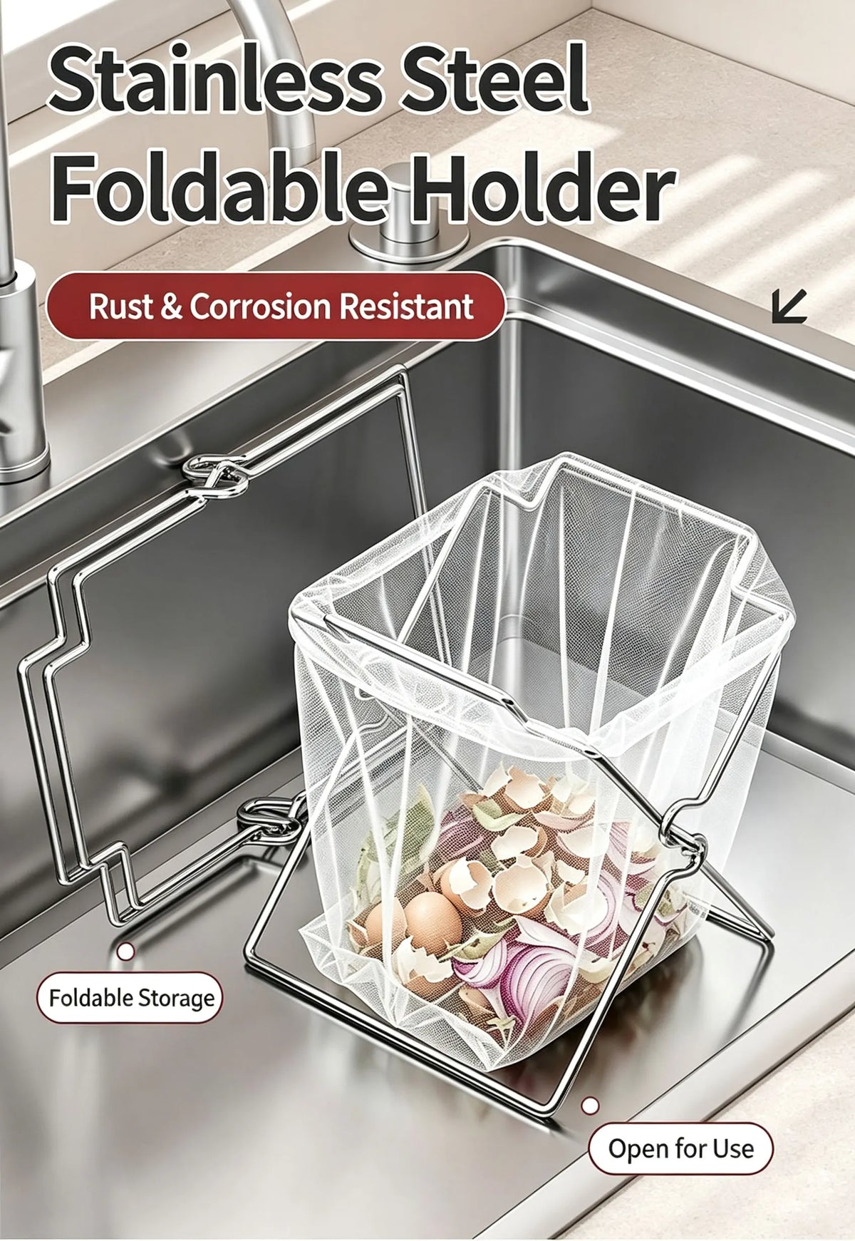 Collapsible Trash Bag Holder