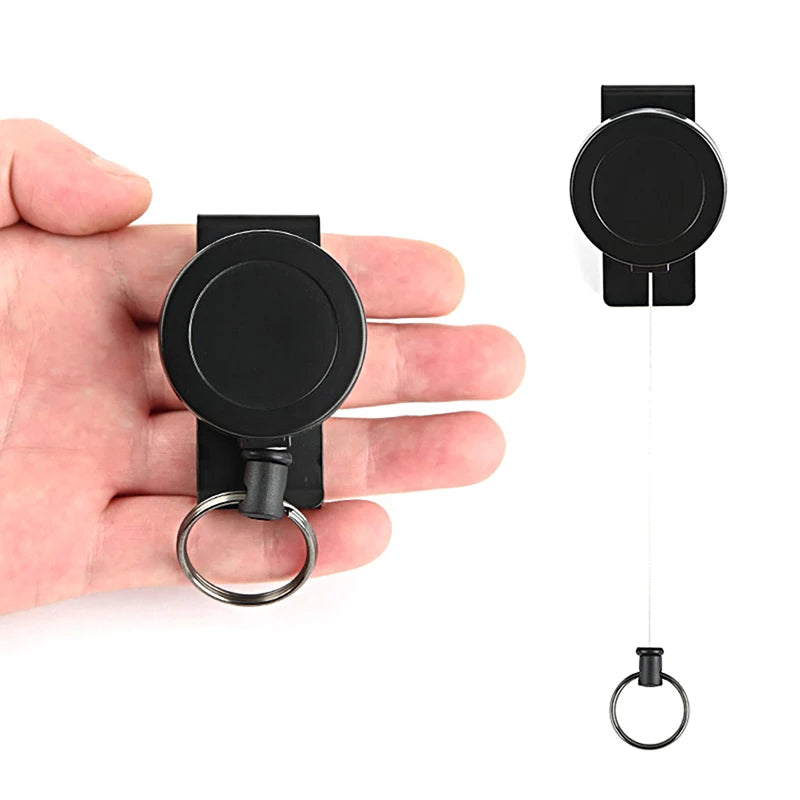 Heavy-Duty Retractable Keychain with Carabiner