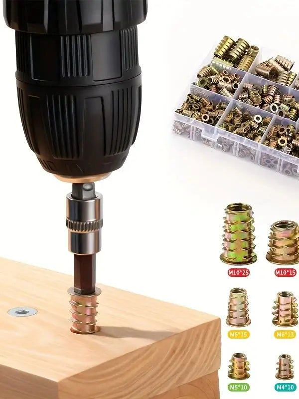 Threaded Wood Insert Nuts (100 Pcs)