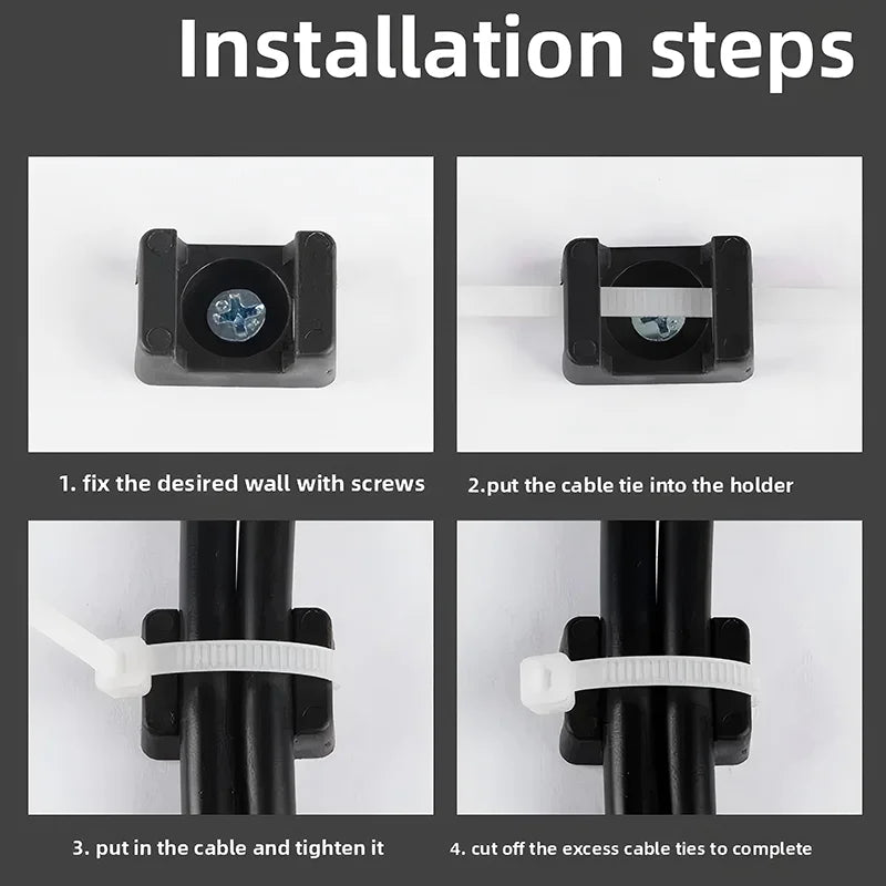 Heavy-Duty Magnetic Cable Tie Mounts