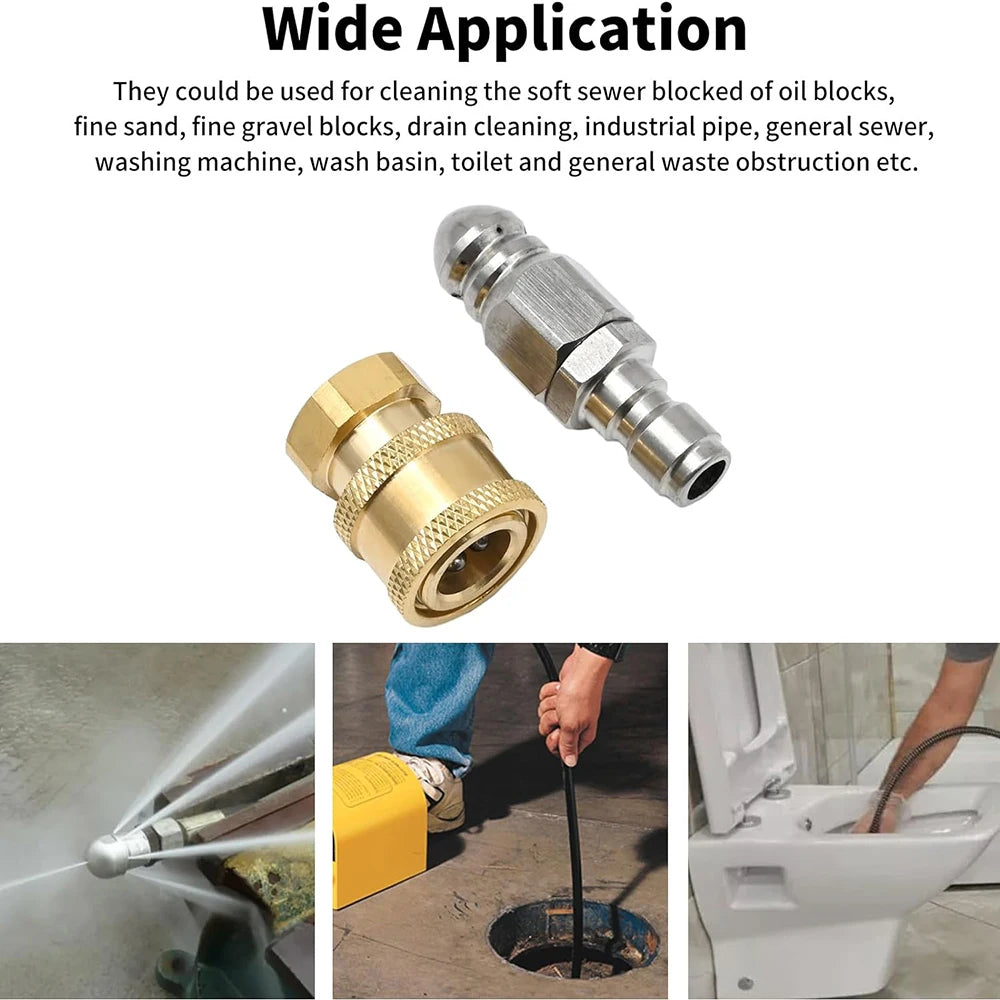 Sewer Jetter Nozzle – Clears Clogs Fast